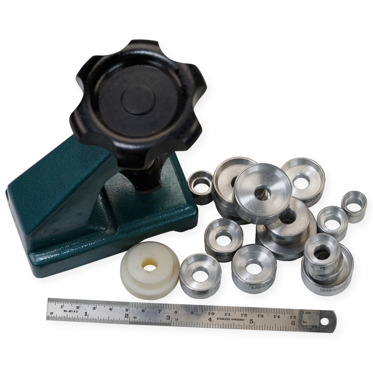 Pro Watch Case Back Closer Glass Crystal Fitting Press Tool 15 Aluminium Dies