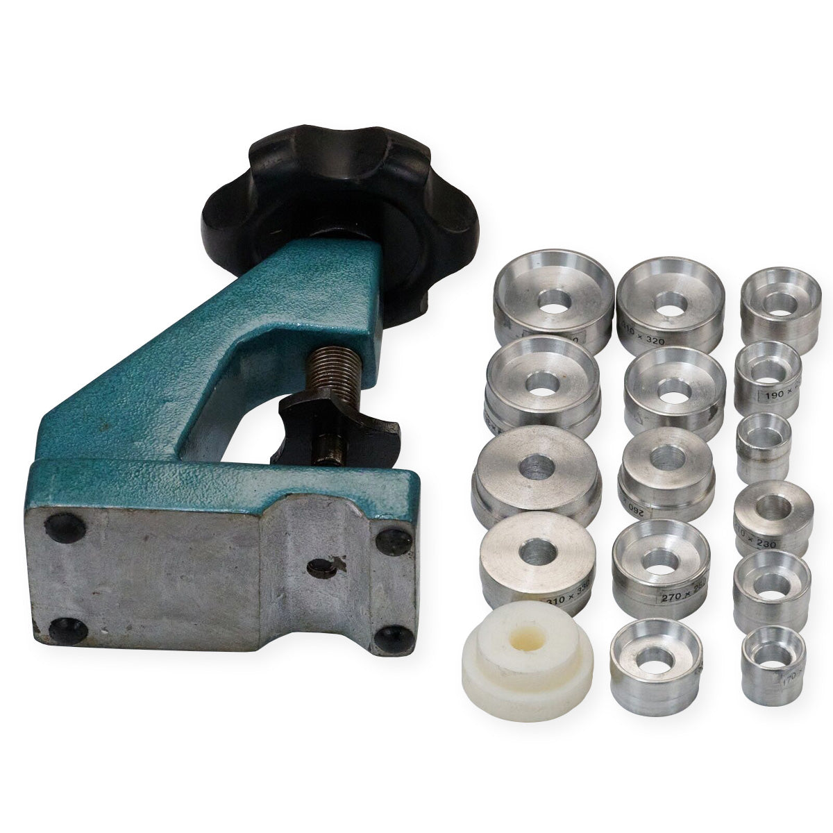 Pro Watch Case Back Closer Glass Crystal Fitting Press Tool 15 Aluminium Dies