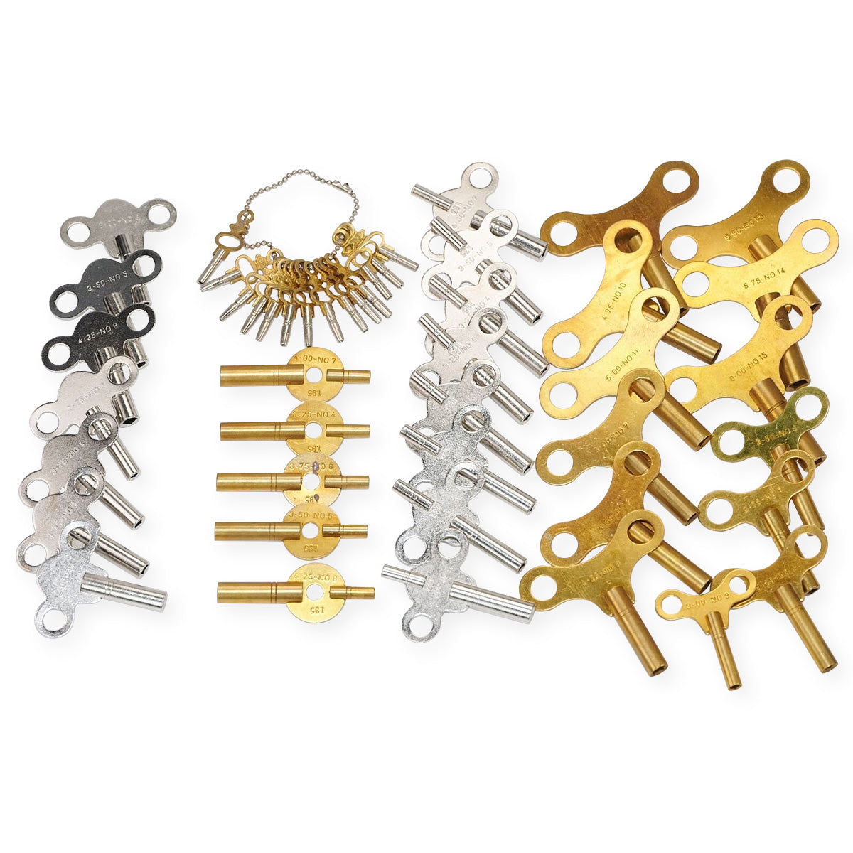 47x ALL SIZES Clock Winding Keys Kit Winder Set Mantle Longcase Grandfather
