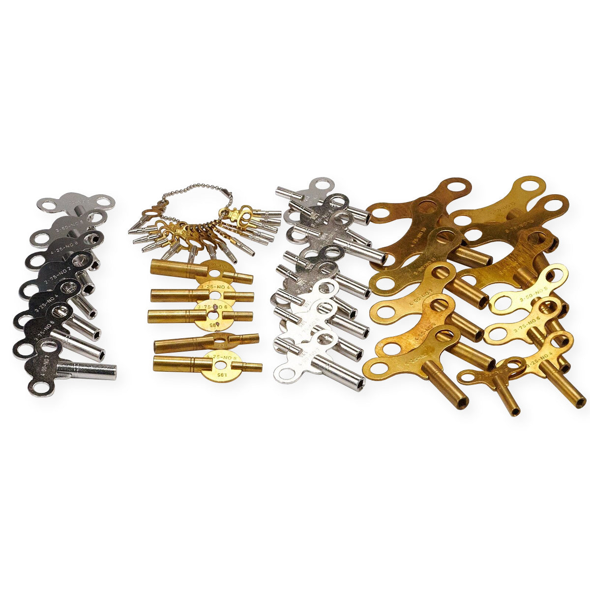 47x ALL SIZES Clock Winding Keys Kit Winder Set Mantle Longcase Grandfather