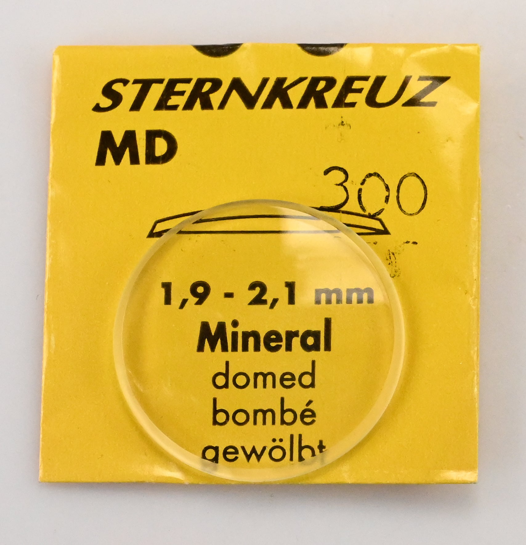 Sternkreuz MD Domed Mineral Watch Crystal 2mm Bevelled 27mm–32mm 11 Sizes