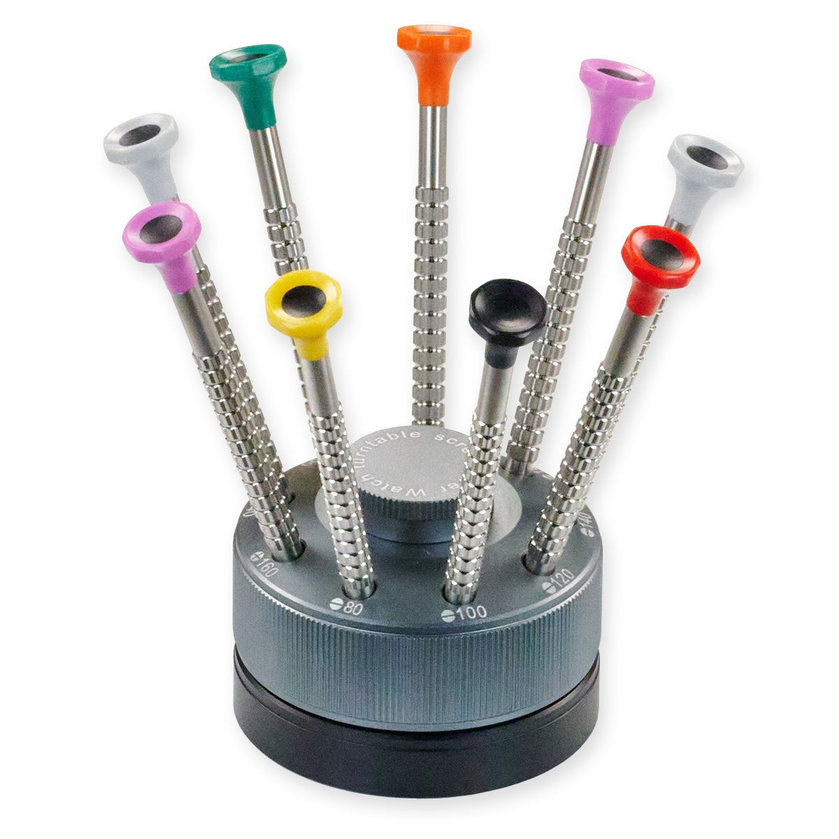 Watchmakers 9pcs Hardened Watch Screwdrivers + Stand Repairs Tool Slot 0.8mm 2mm