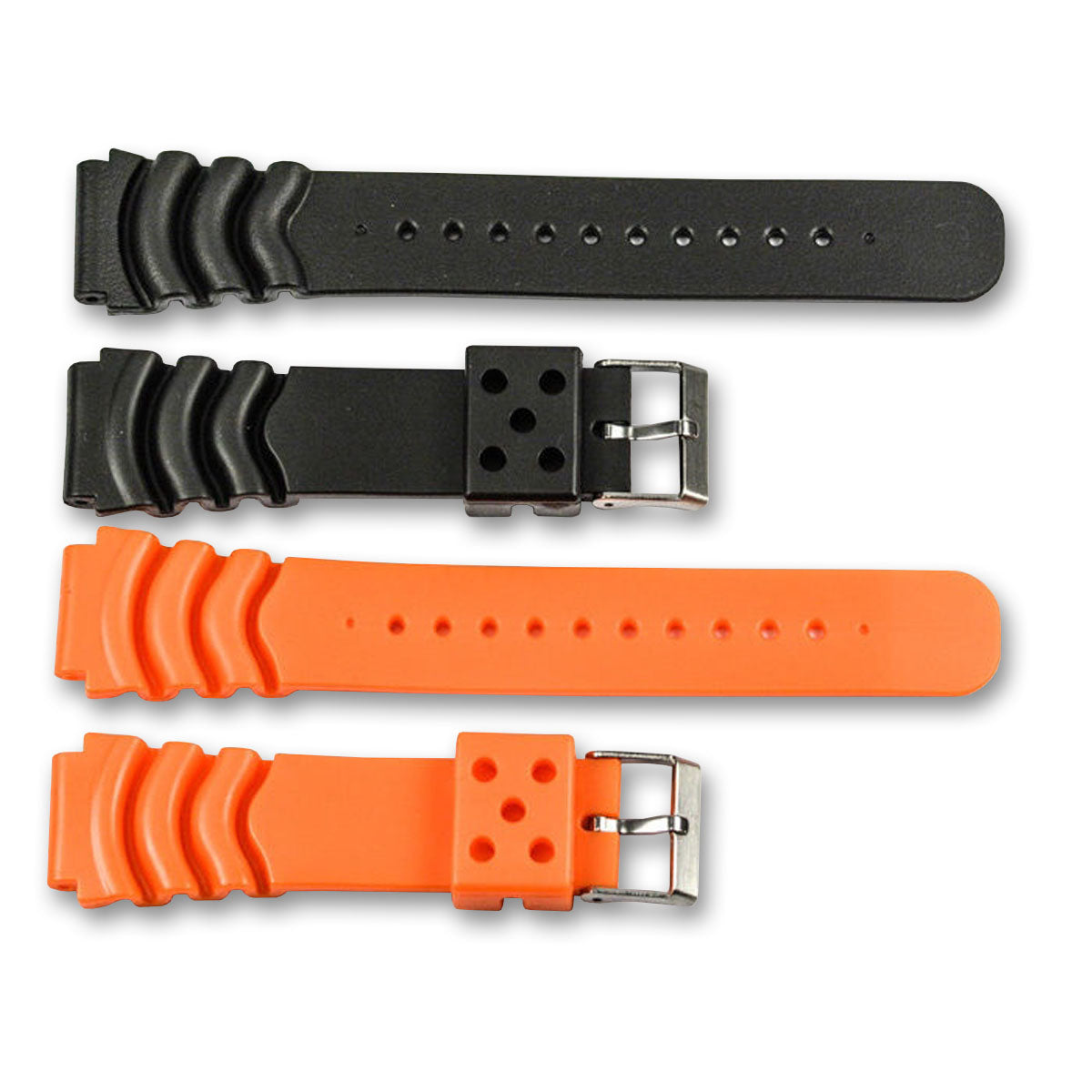 Rubber HIGH GRADE watch strap band orange black 18mm 20mm 22mm seiko diver mens