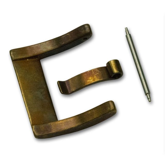 Watch Strap Buckle AGED SOLID BRONZE Curved 18mm - 26mm Spring Bars Pam Homage