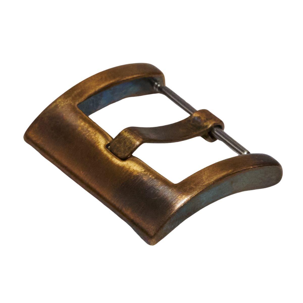 Watch Strap Buckle AGED SOLID BRONZE Curved 18mm - 26mm Spring Bars Pam Homage