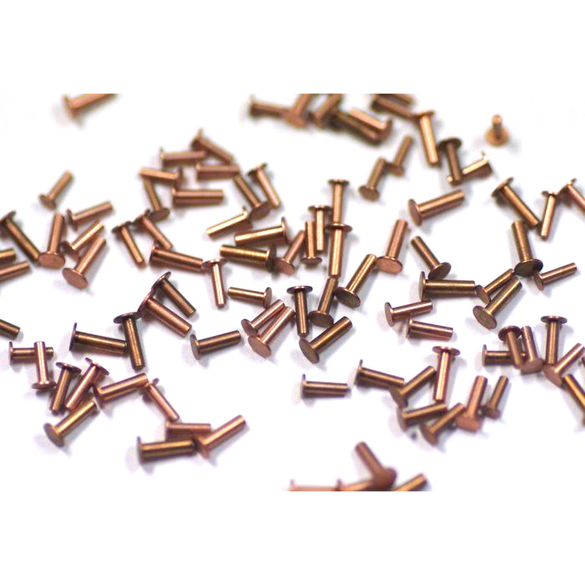 Copper watch dial feet assortment x25 spares/repairs for old wristwatch dials