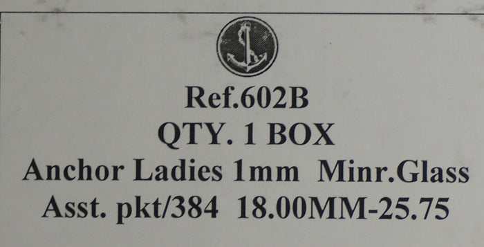 WHOLESALE 384x Mineral glass watch crystal 18mm - 25mm FLAT 1mm crystals small