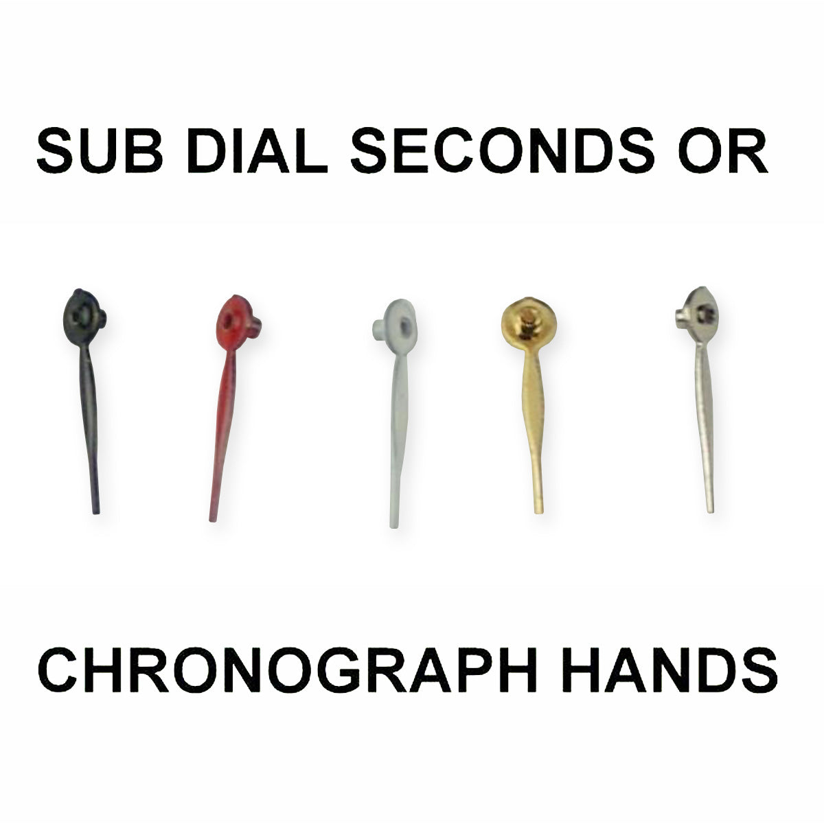 Chronograph or sub seconds small watch hands dial chrono vintage SPADE HAND TYPE