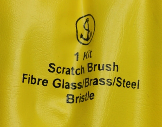 3x Scratch brush fibre brass steel used brushed finish, removes rust & scratches