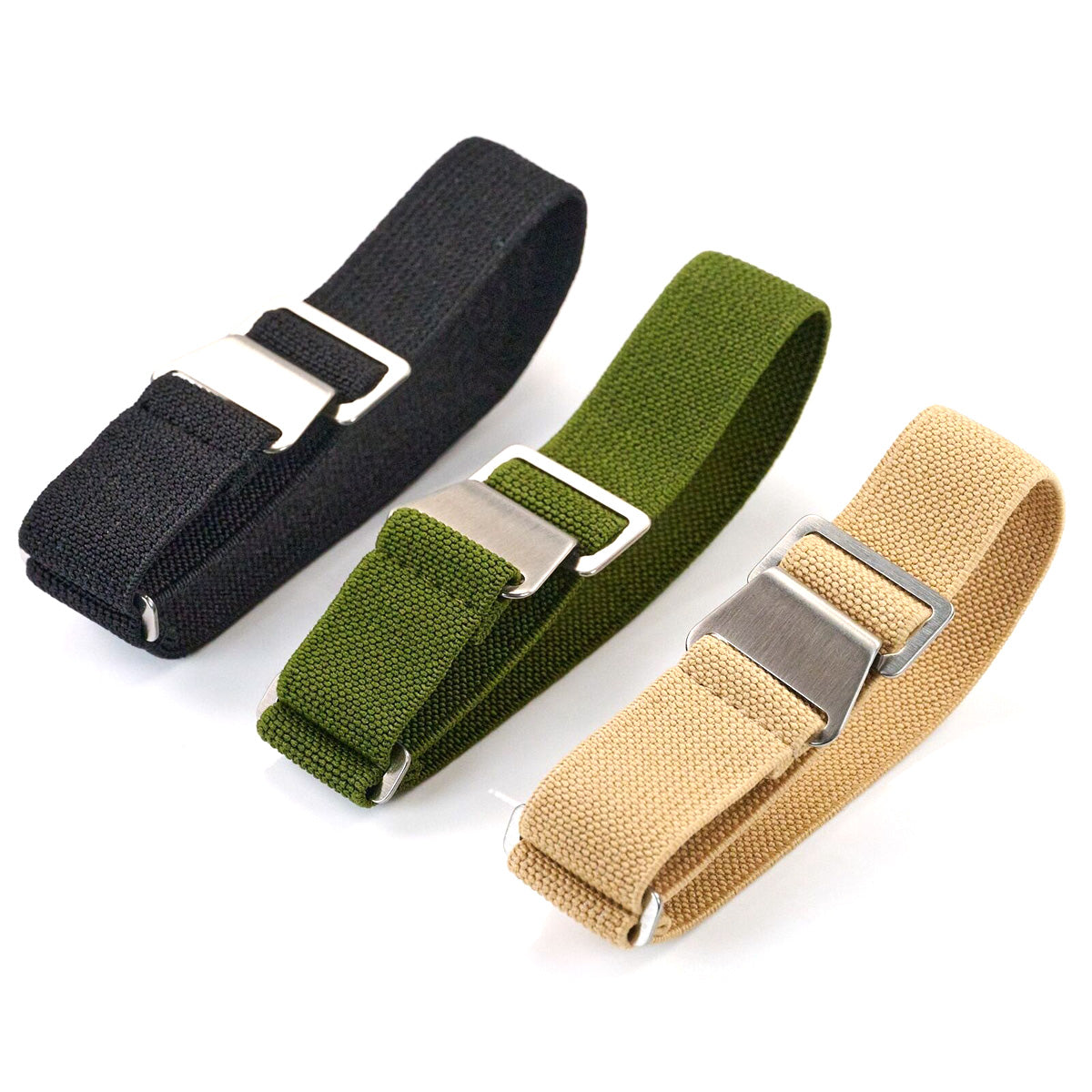 Elastic Watch Strap Band 20mm 22mm Replacement French Nationale Stretchy Canvas