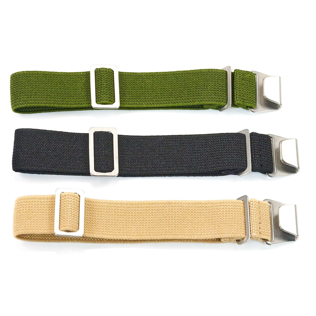 Elastic Watch Strap Band 20mm 22mm Replacement French Nationale Stretchy Canvas