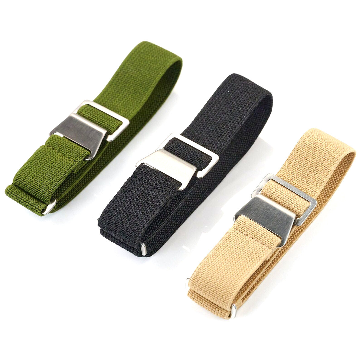 Elastic Watch Strap Band 20mm 22mm Replacement French Nationale Stretchy Canvas