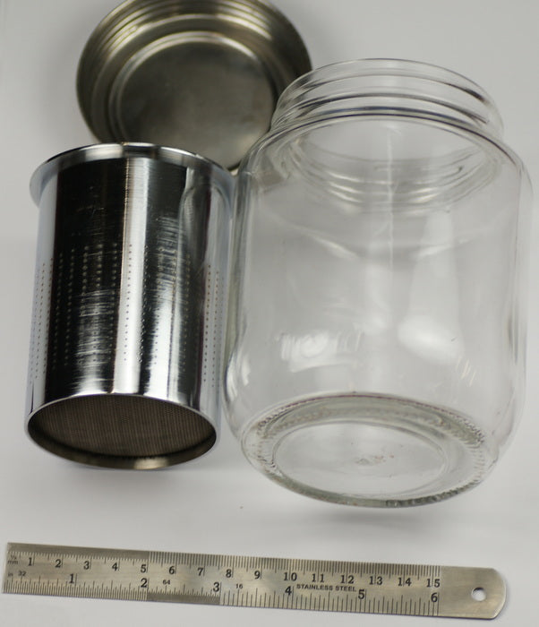 Cleaning container holed metal clean jar solution parts jewellers watchmakers