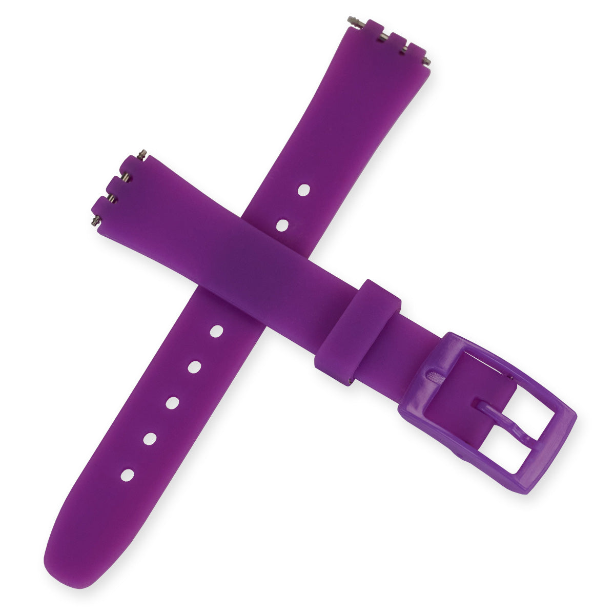 12mm Silicone Rubber Small Swatch Watch Strap Soft Band Replacement 14 Colours