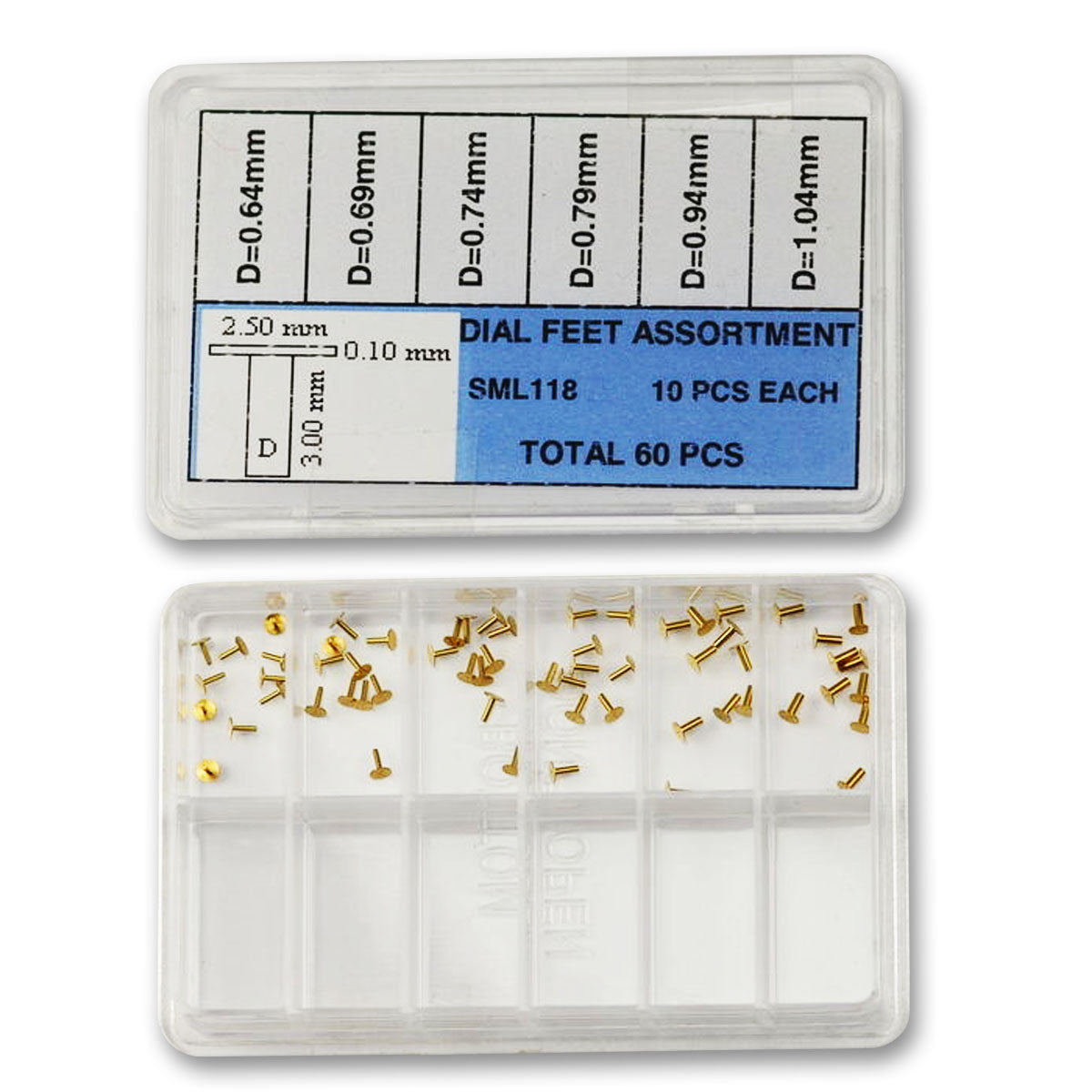 60x Copper watch dial feet assortment spares repairs parts wristwatch watchmaker