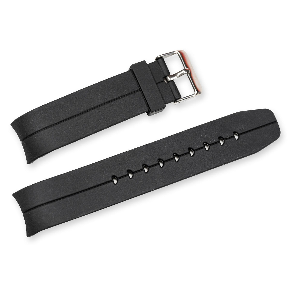 QUALITY Curved Ends Watch Strap Rubber For Rolex Submariner 20mm 22mm Divers NEW