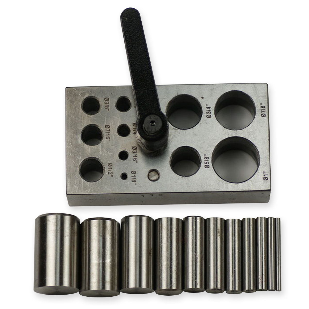 Circular punch disc adjustable jewellers cutter hole 11 punches tool sheet metal