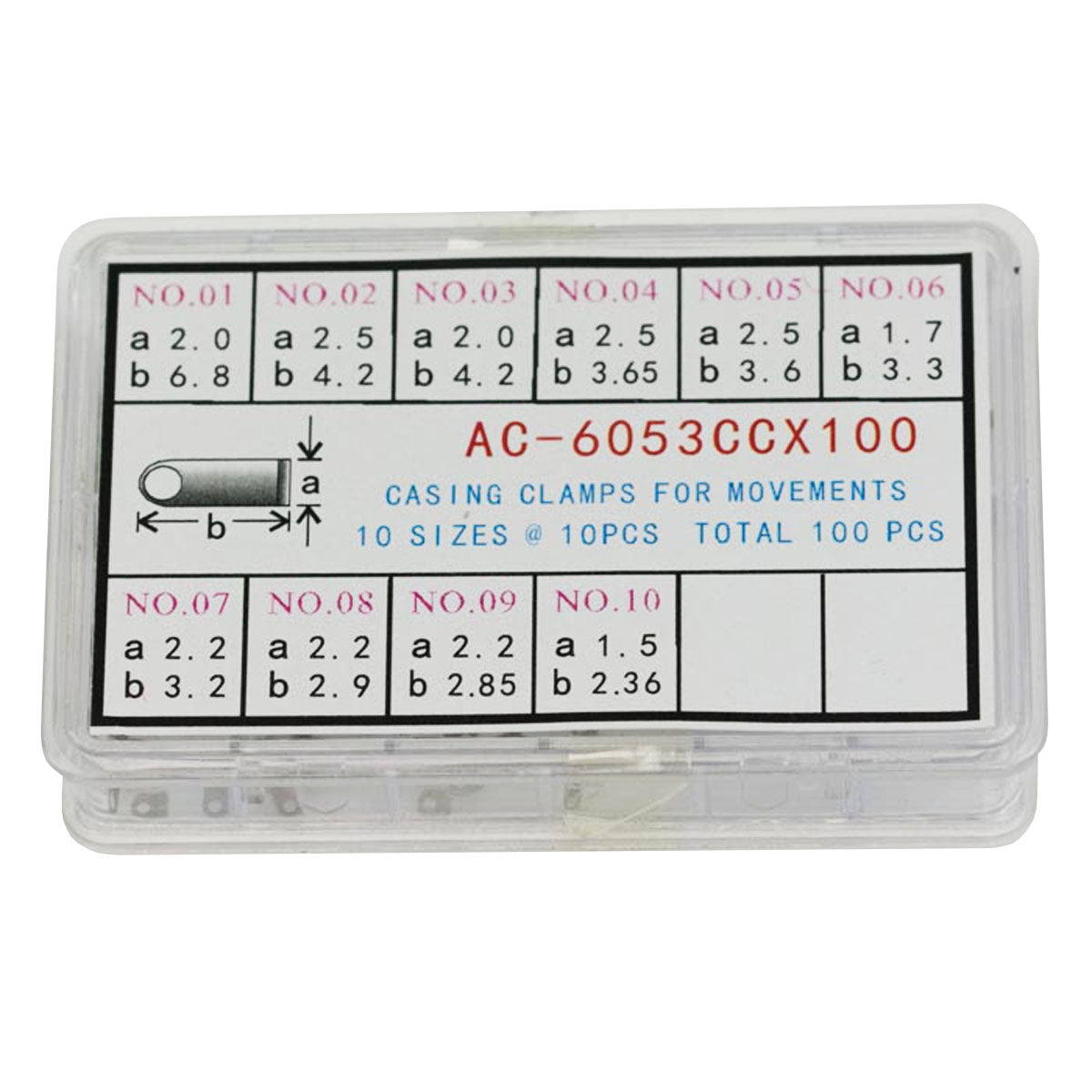 100 Watch case movement clamps parts casing repair fix assorted watchmakers