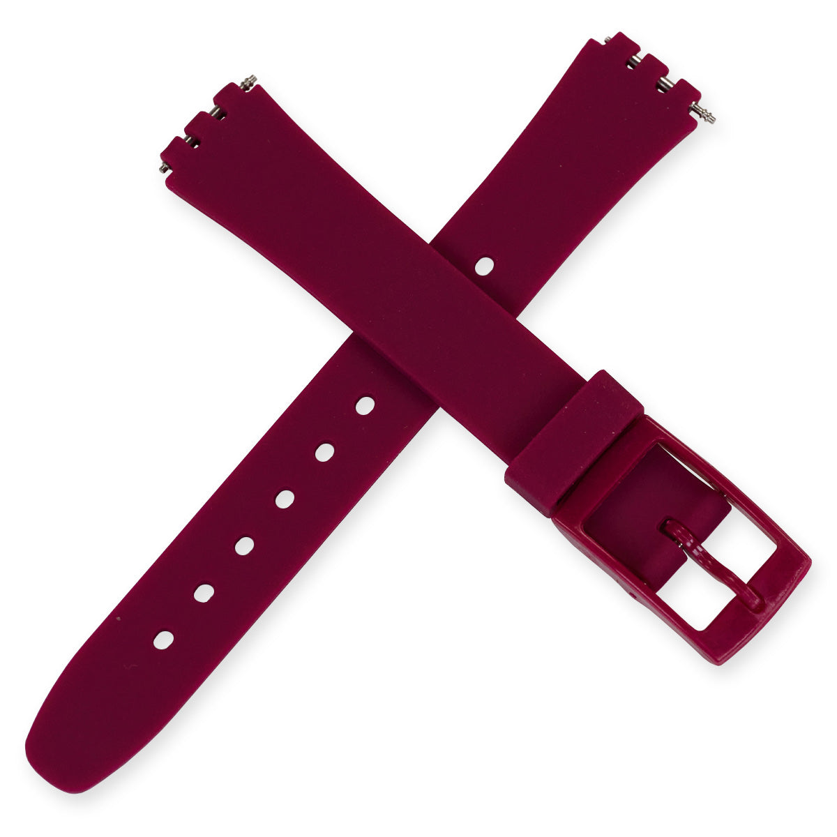 12mm Silicone Rubber Small Swatch Watch Strap Soft Band Replacement 14 Colours