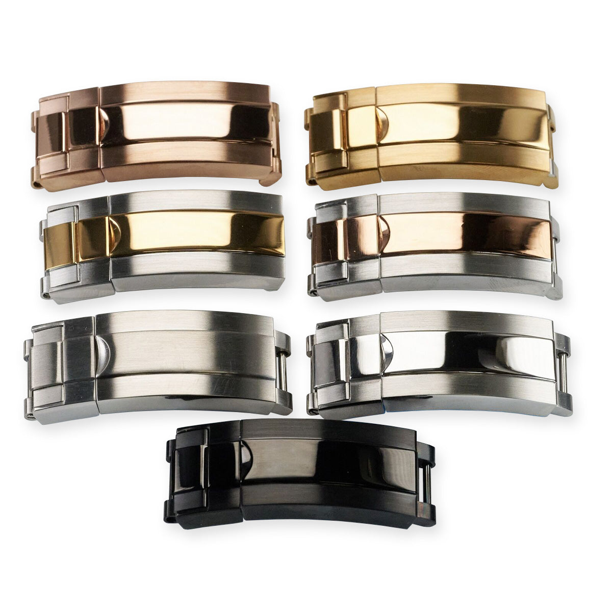 QUALITY 16mm Deployment Buckle Clasp Oyster For Rubber Watch Straps Fits Rolex