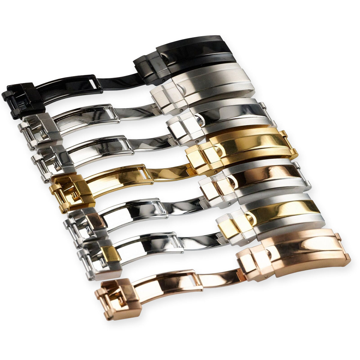 QUALITY 16mm Deployment Buckle Clasp Oyster For Rubber Watch Straps Fits Rolex