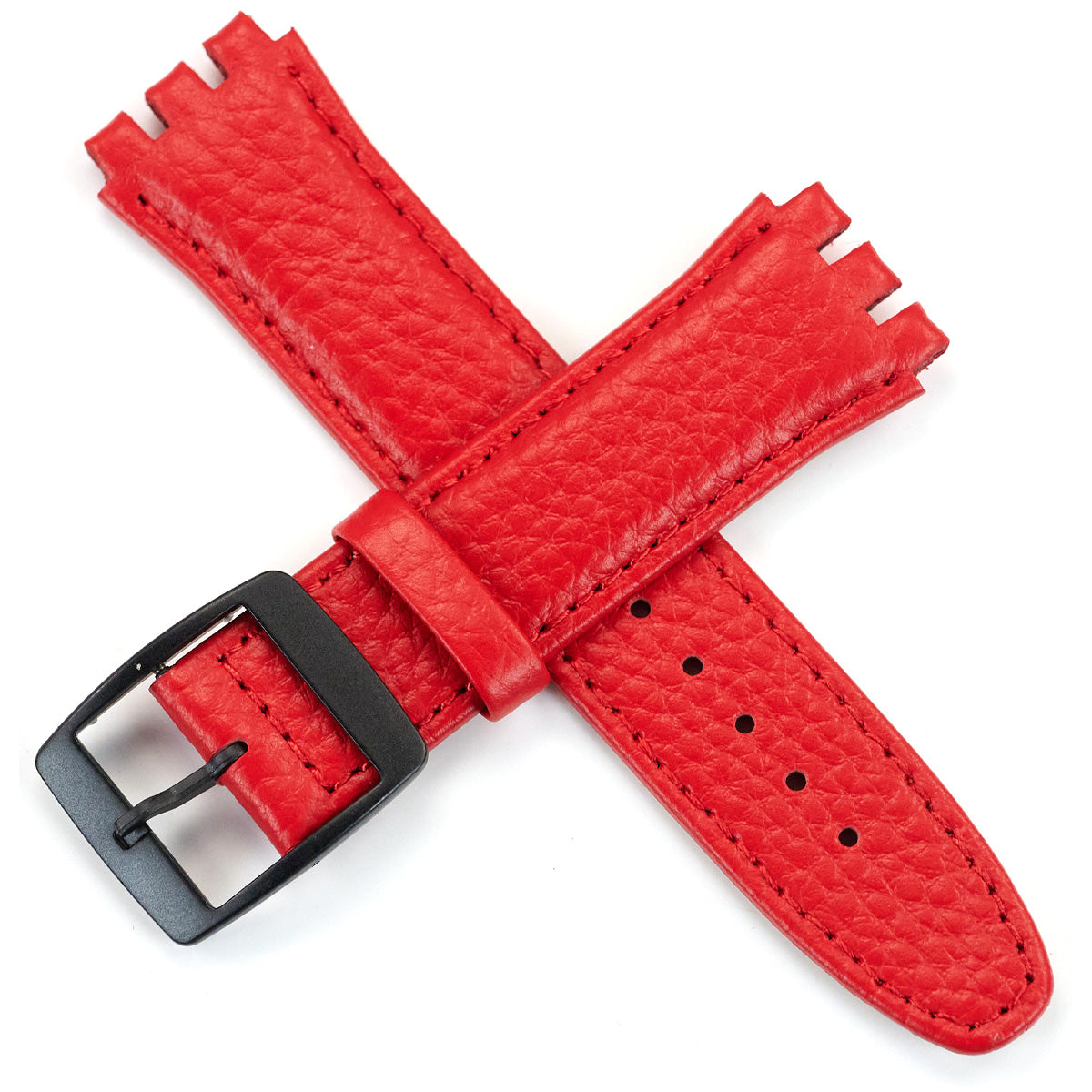 BUFFALO Grain Genuine Calf Leather Swatch Thick Quality Watch Strap 19mm 17mm