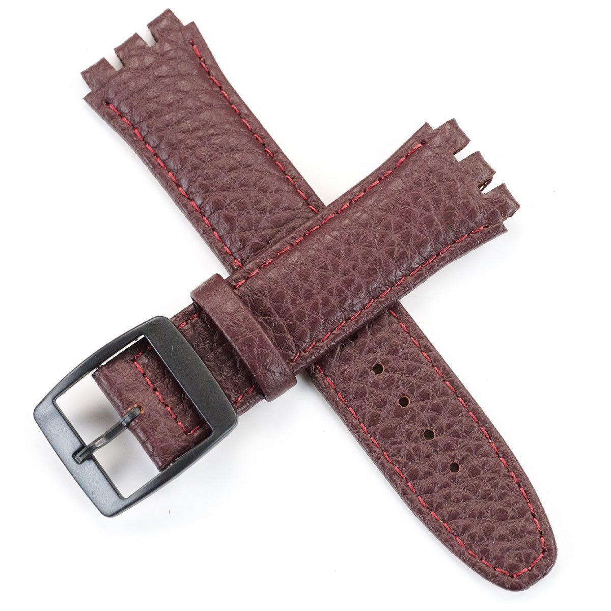 BUFFALO Grain Genuine Calf Leather Swatch Thick Quality Watch Strap 19mm 17mm