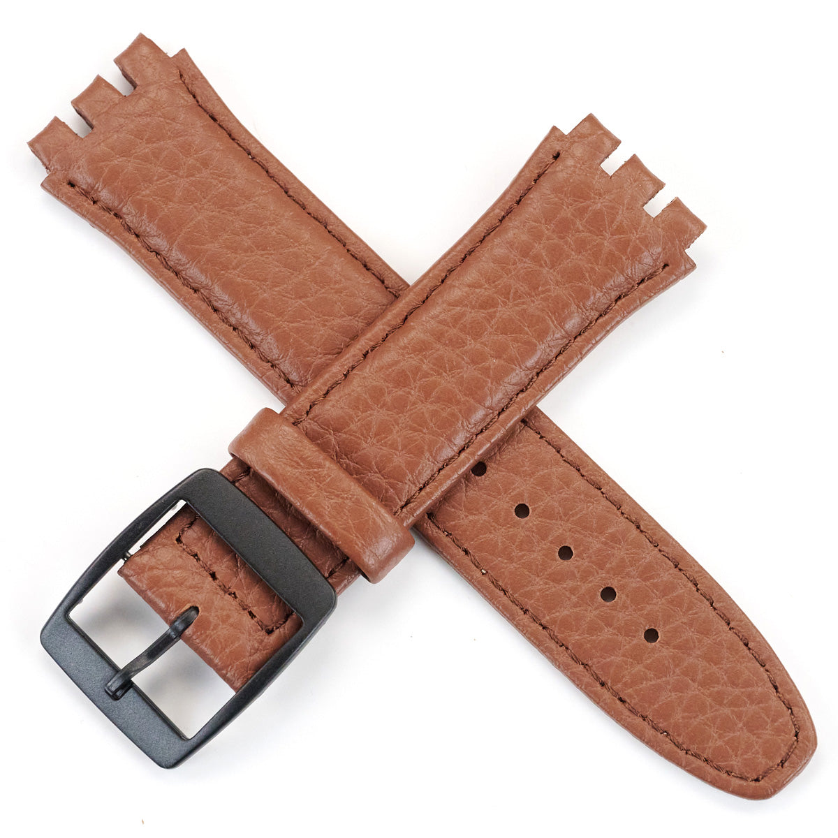 BUFFALO Grain Genuine Calf Leather Swatch Thick Quality Watch Strap 19mm 17mm