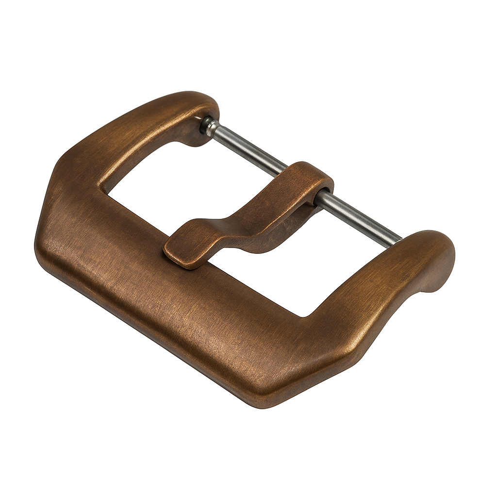 Personalised CUSTOM TEXT Solid Bronze Watch Strap Buckle Laser Engraved Gift
