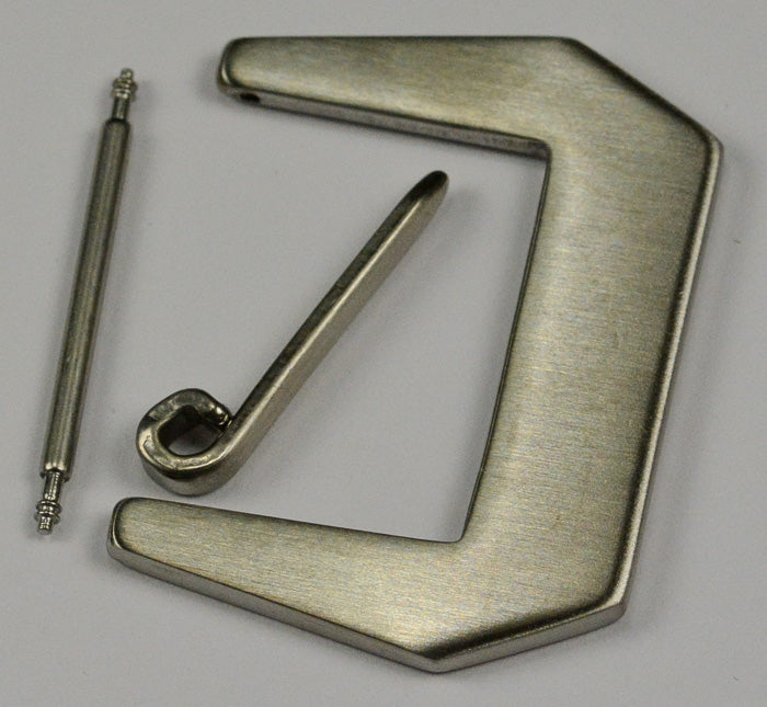 Watch strap buckle brushed steel finish 20mm 22mm 24mm 26mm band silver clasp