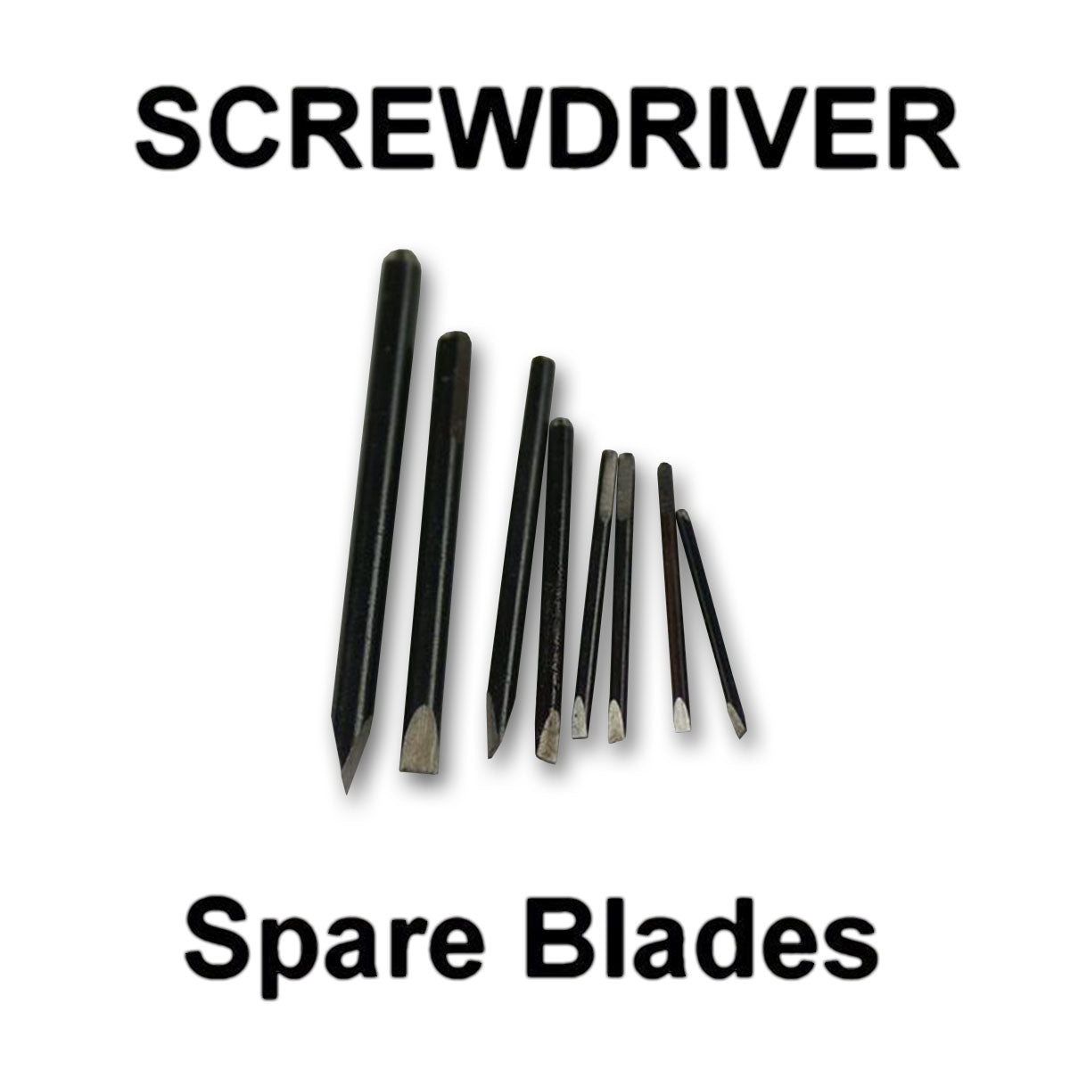SET SPARE SCREWDRIVER BLADES x9 NEW 0.5mm - 3mm watchmakers watch repairs tool