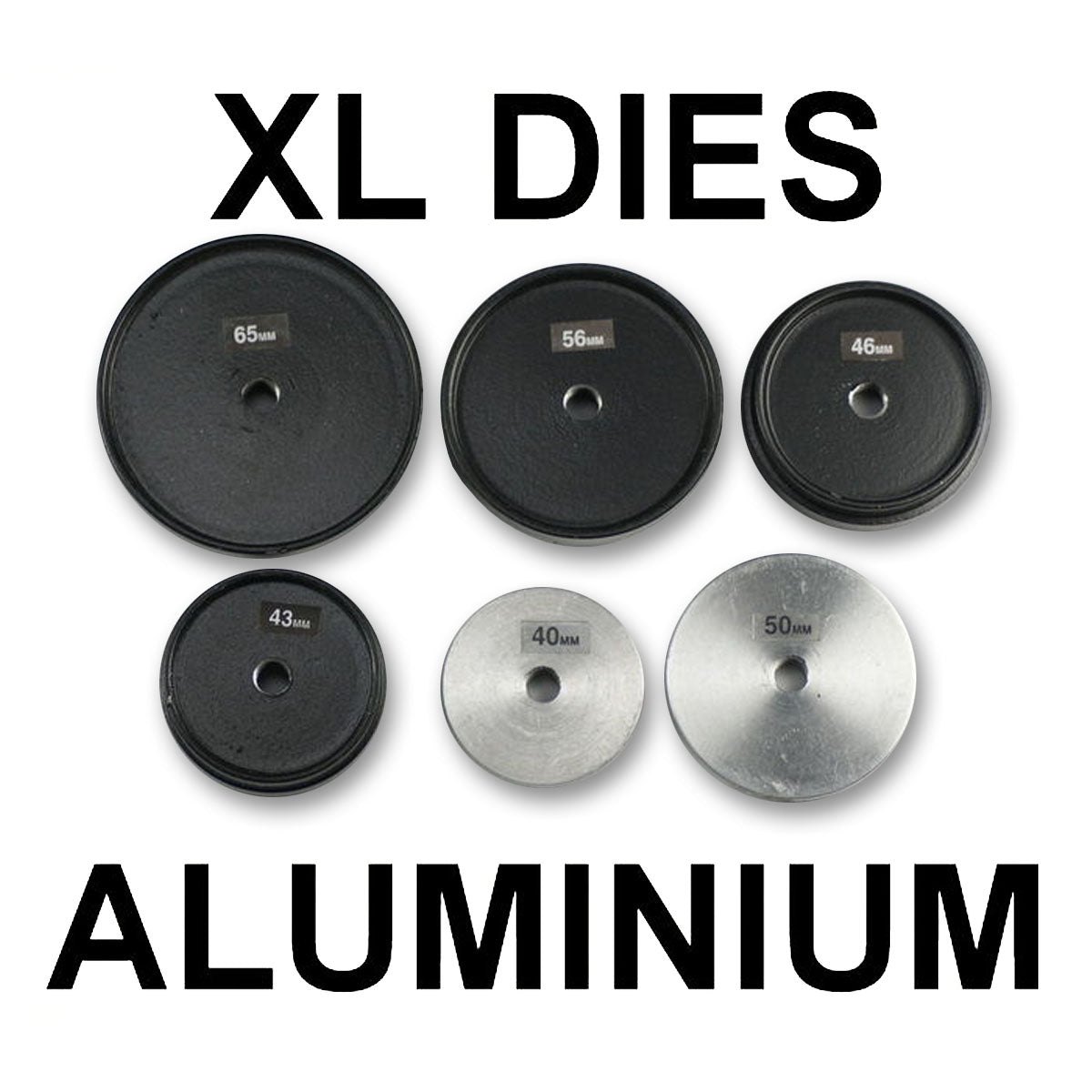 Extra large ALUMINIUM DIES for CASE & CRYSTAL PRESS 35mm - 65mm  watch repairs