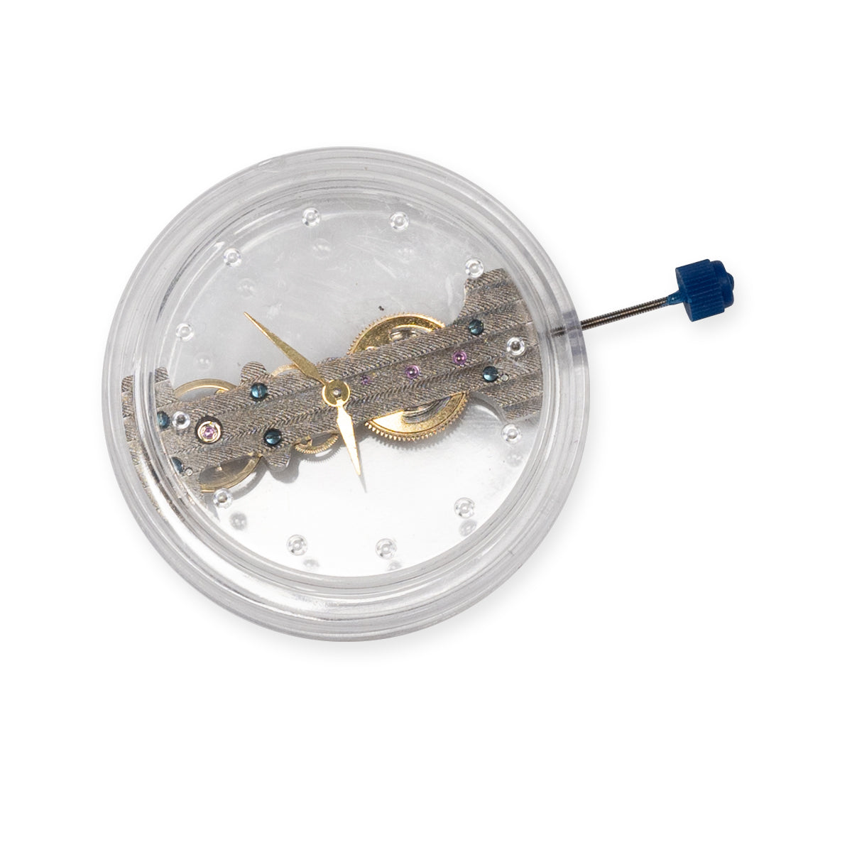 JQ-R005 Skeleton Watch Movement Manual Wind Mechanical Ghost Bridge Home Build