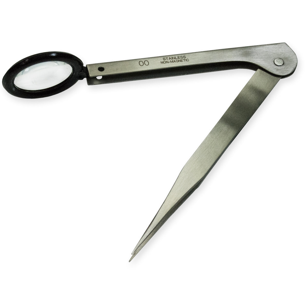 Tweezers With Magnifier Lens Loupe Watch Repair Tool 5x Magnification New