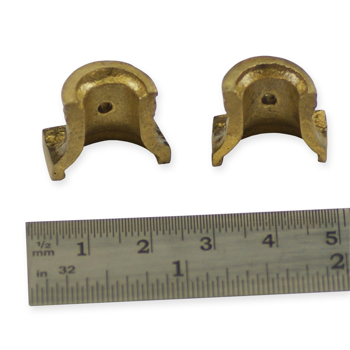 2x Clock decoration brass feet finials parts case clockmakers spares ornamental