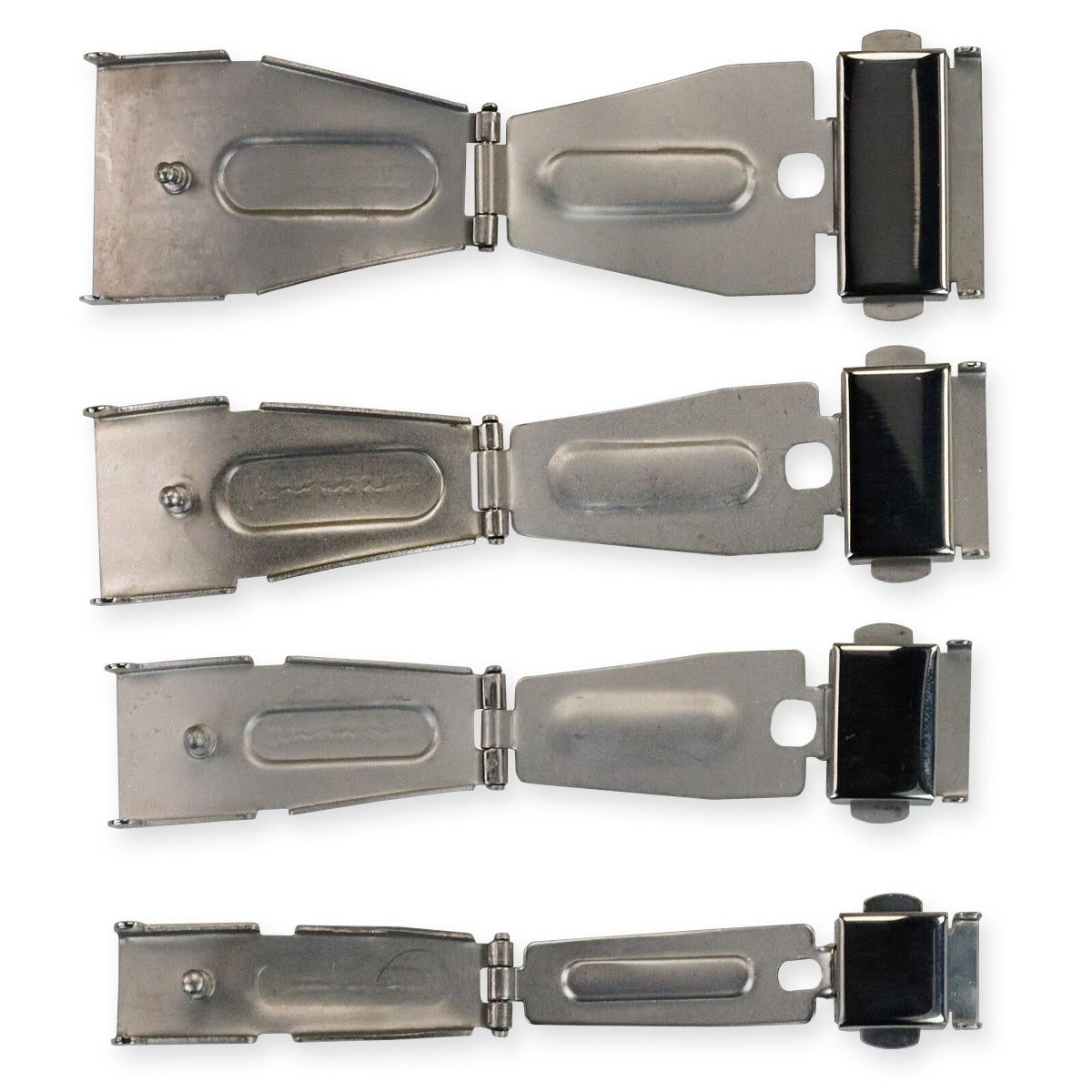 Steel Watch Buckle Clasp Bracelet Strap 3 fold Spring Release Catch Metal Bands