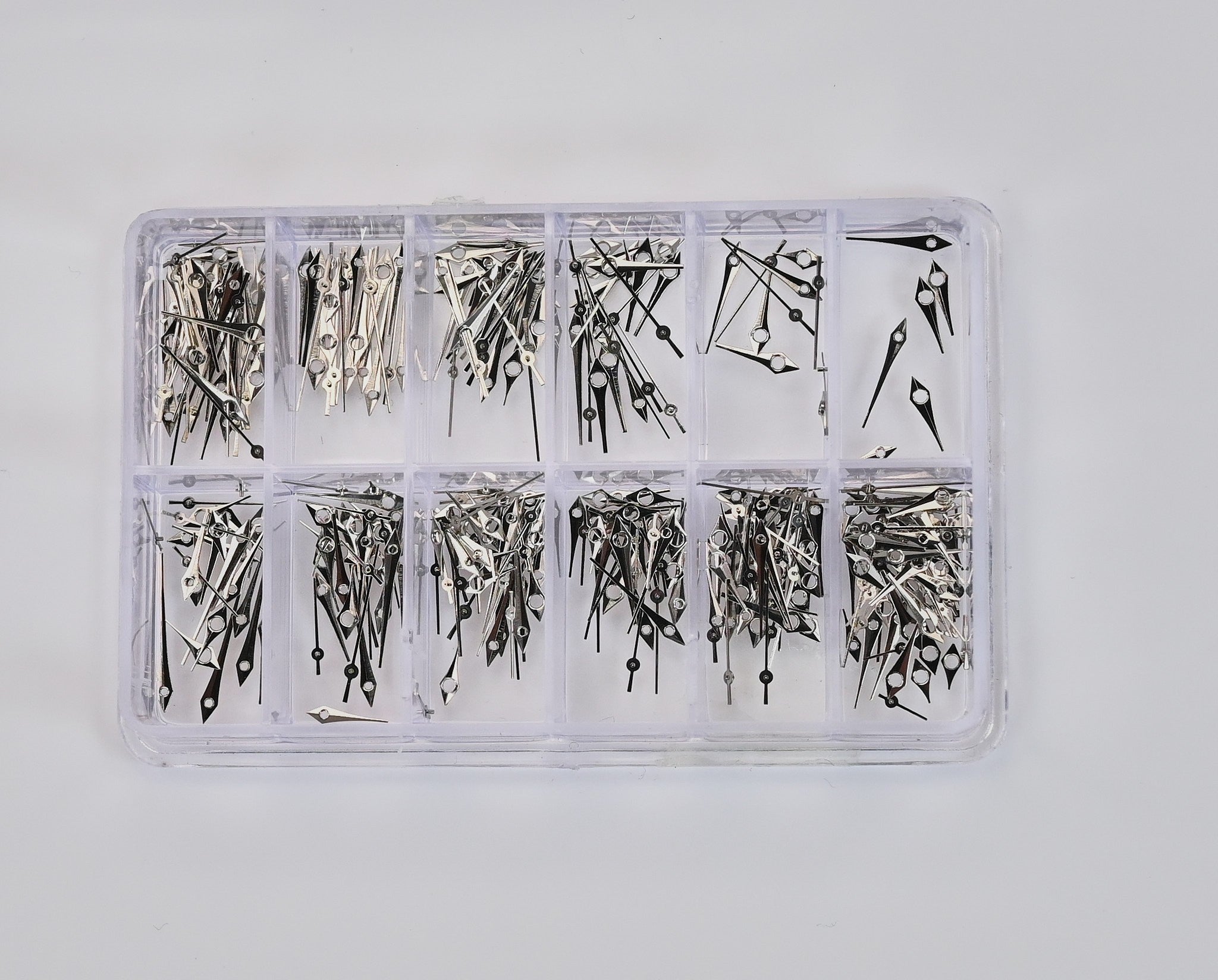 120x Sets Quartz Watch Hands Mixed Silver Steel Repairs Parts Assortment