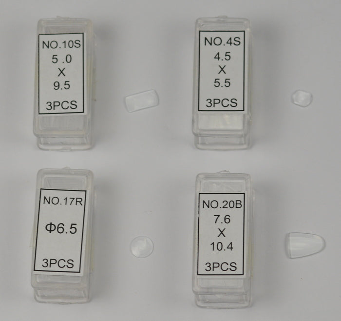 Mineral bubble magnifier lens for date window watch crystals glass glue magnify