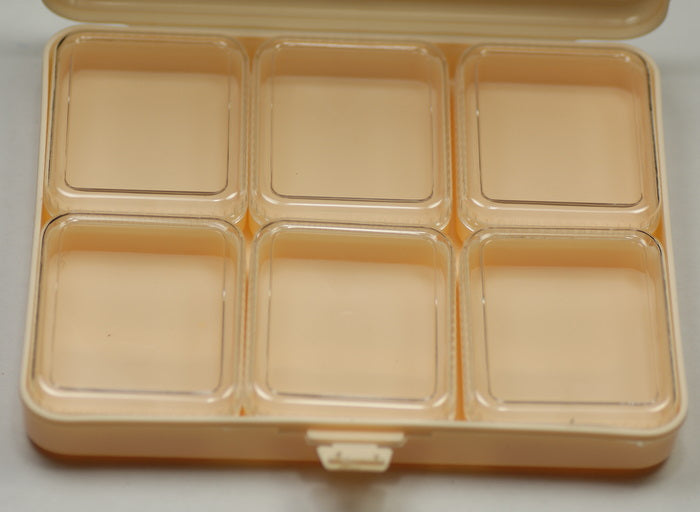 Parts containers x6 watch or jewellery spares storage clear lid tubs in boxes