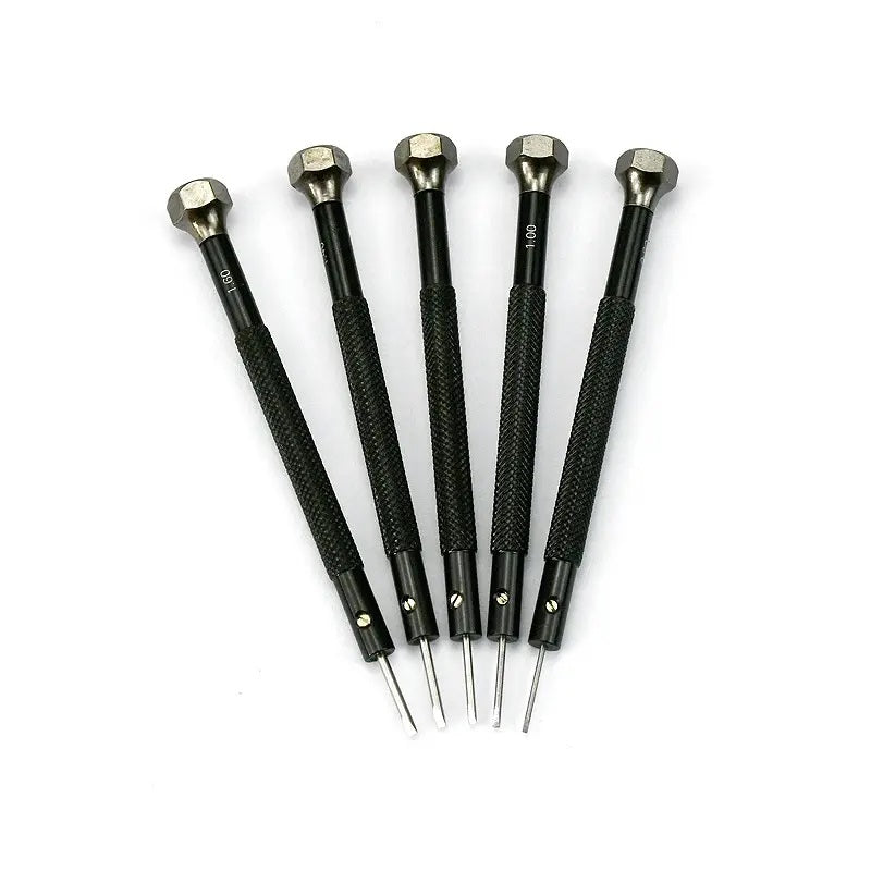 Quality Watchmakers Screwdrivers Set 5 Slotted Watch Repairs Tools 1mm - 1.6mm