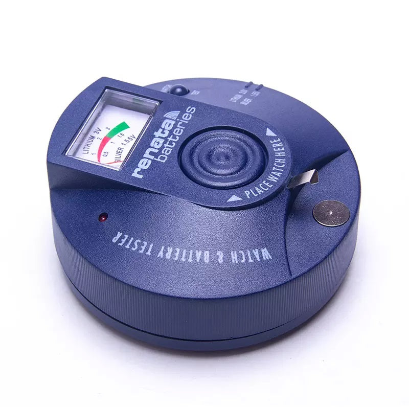 Renata Quartz Watch Battery Tester 1.5V Silver Oxide & 3V Lithium Button Cells