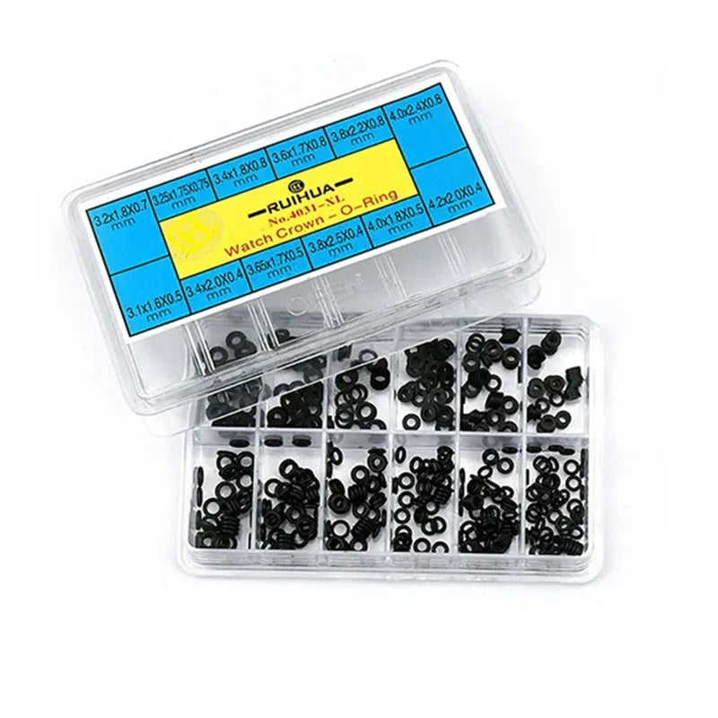 Large Crown Watch Gaskets Rubber Washer O-Ring Waterproof Seal Mixed Set Repairs