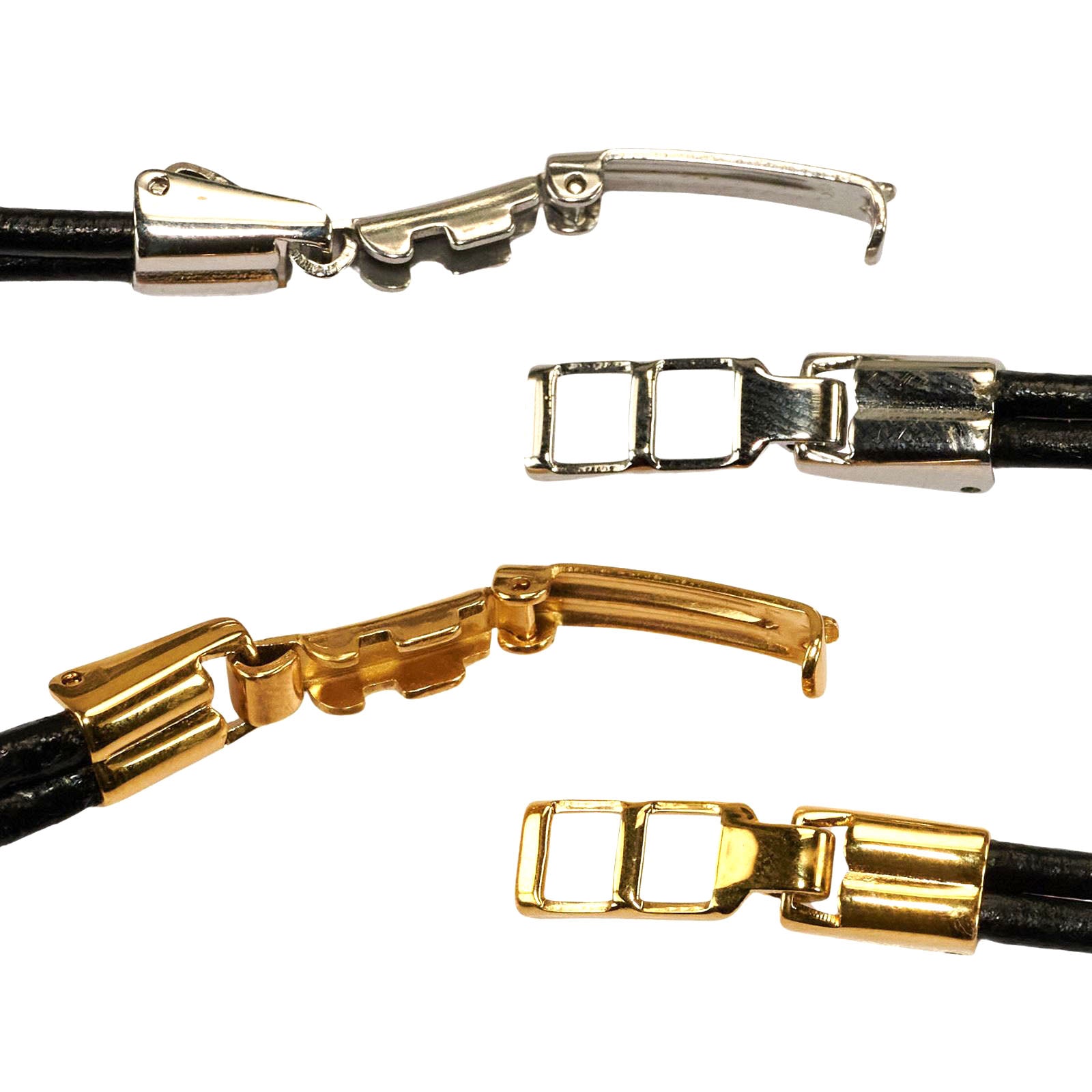 Cordette Buttefly Watch Strap Black Leather Steel Or Gold Plated Buckles Ladies