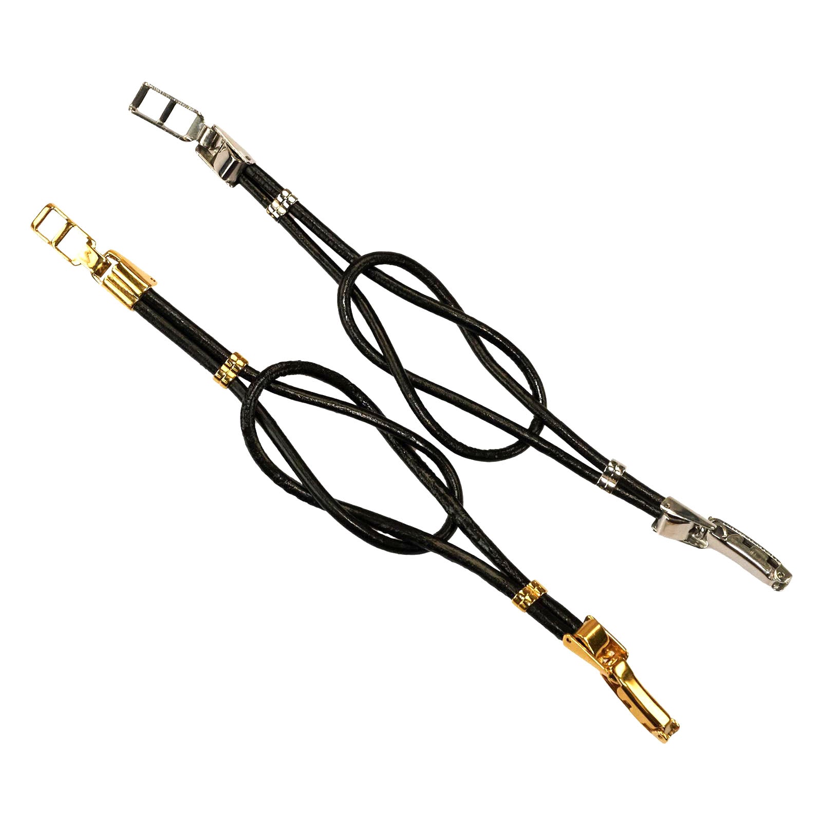 Cordette Buttefly Watch Strap Black Leather Steel Or Gold Plated Buckles Ladies