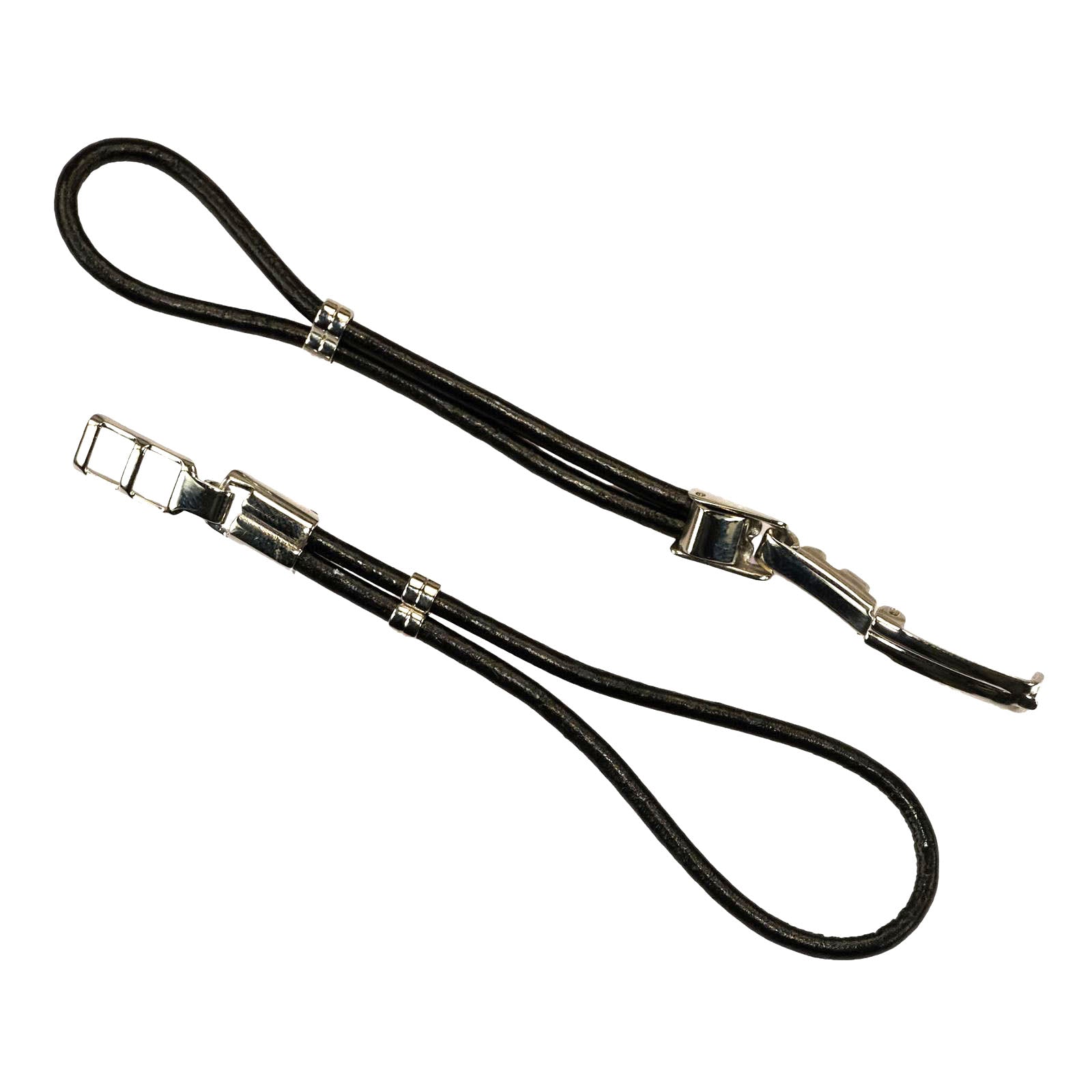 Cordette Buttefly Watch Strap Black Leather Steel Or Gold Plated Buckles Ladies