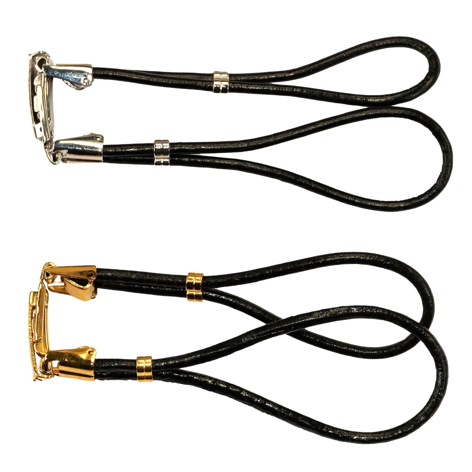 Cordette Buttefly Watch Strap Black Leather Steel Or Gold Plated Buckles Ladies