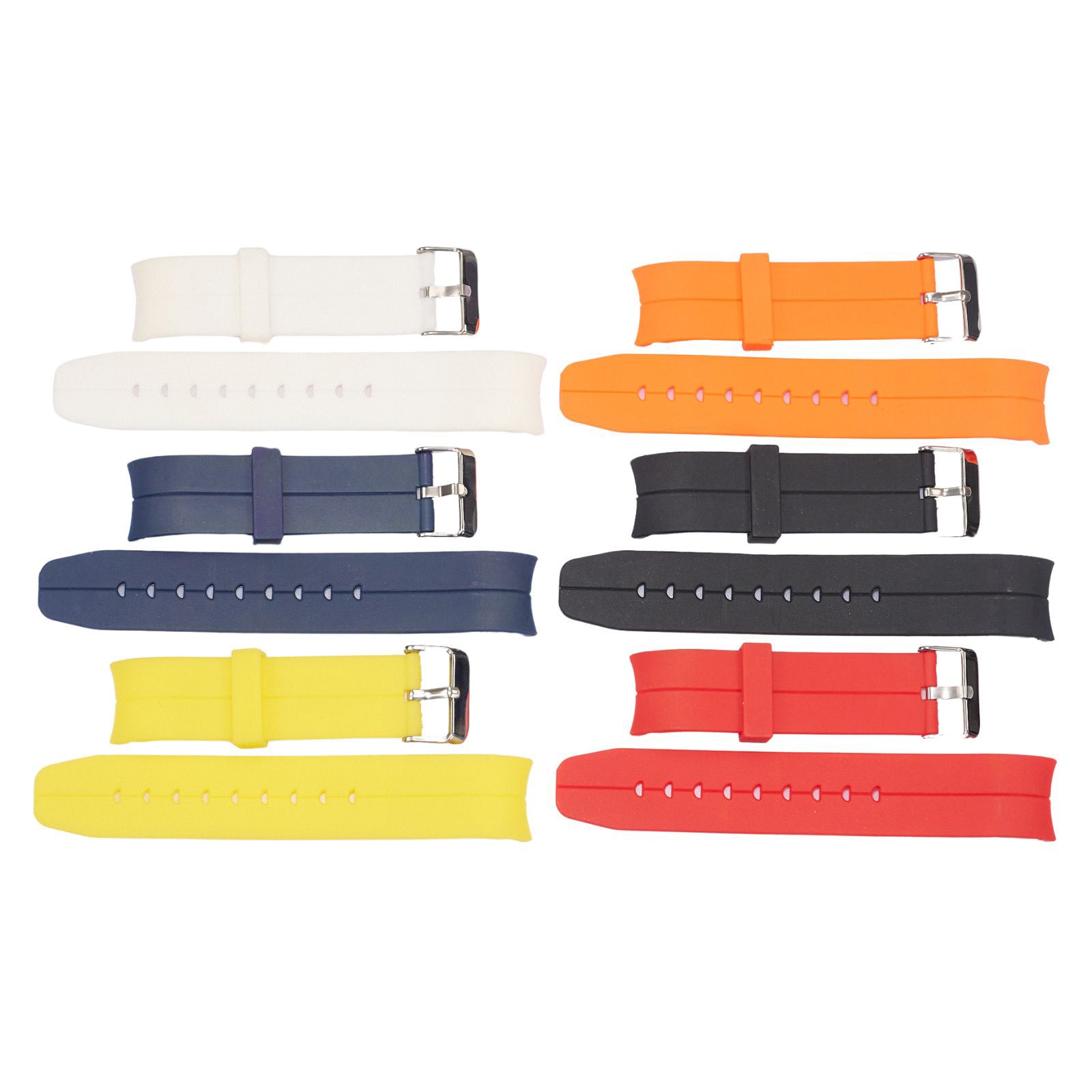 CURVED End Mens Watch Strap Rubber Polyurethane 20mm 22mm Ends Divers Sports