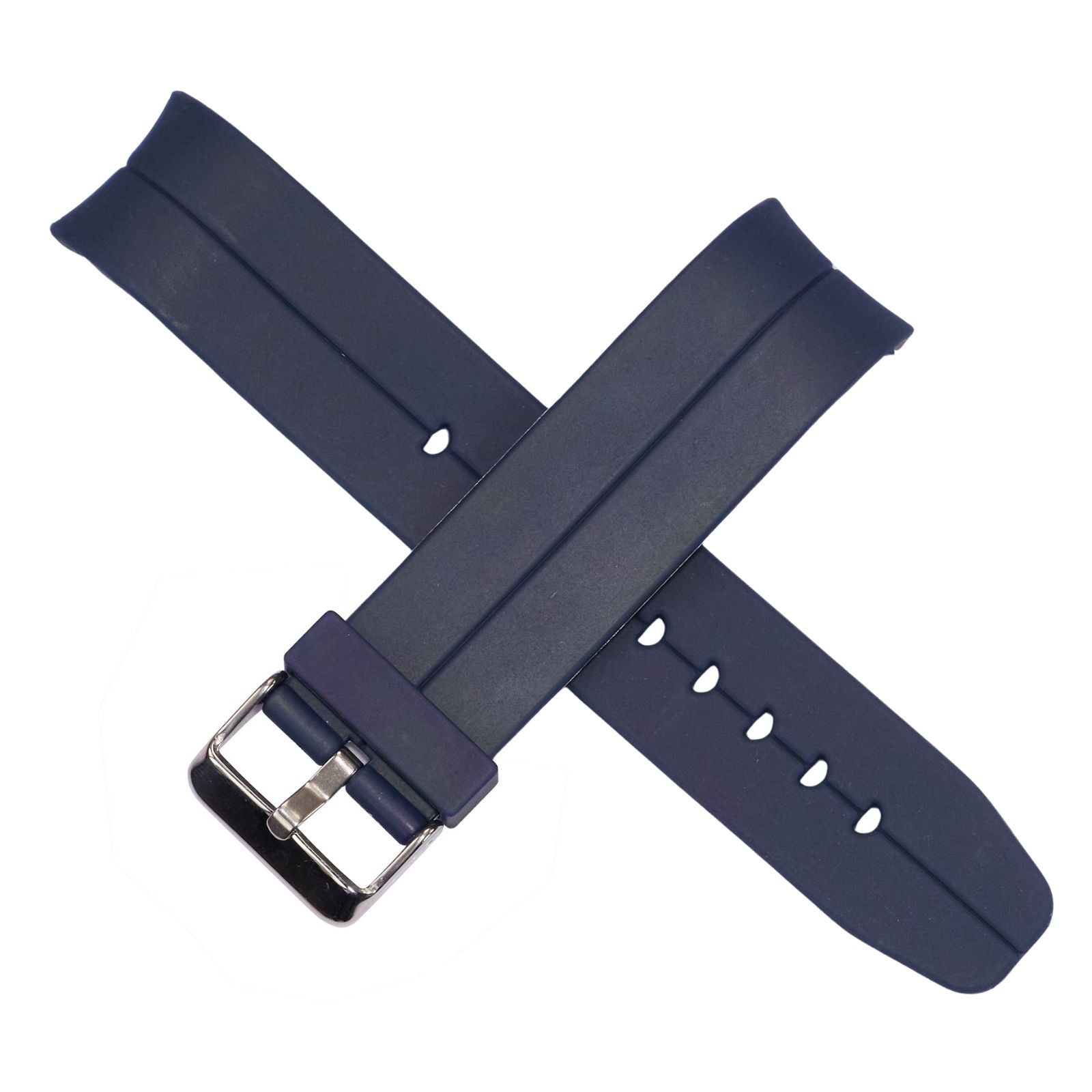 CURVED End Mens Watch Strap Rubber Polyurethane 20mm 22mm Ends Divers Sports