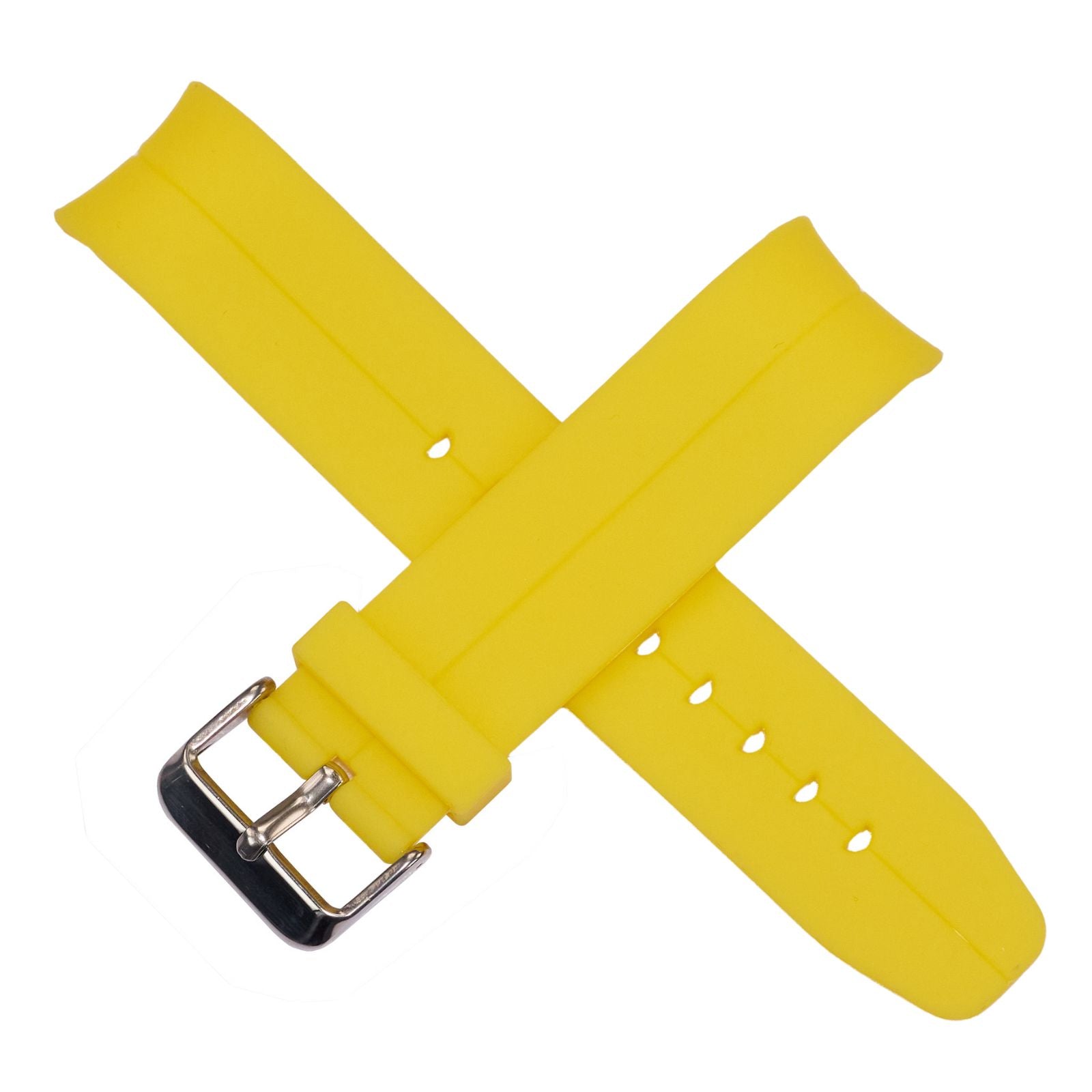 CURVED End Mens Watch Strap Rubber Polyurethane 20mm 22mm Ends Divers Sports