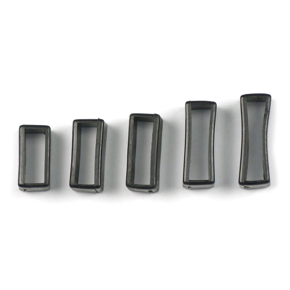 Black Rubber Watch Strap Retaining Ring Loop Keeper PVC Repairs 16mm 30mm